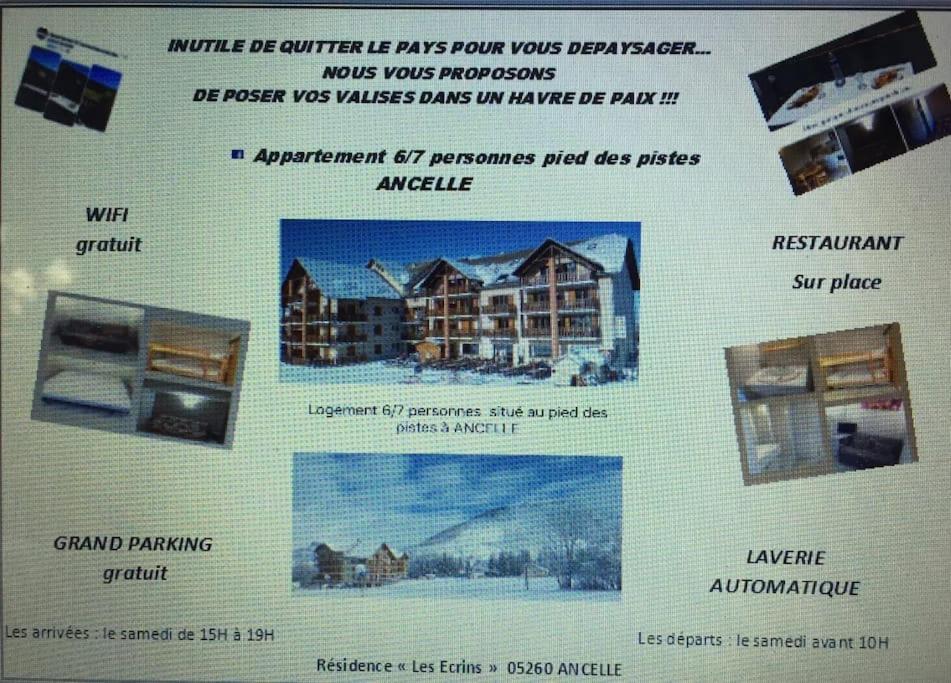 Appart Tres Ensoleille 5-6 Pers Au Pied Des Pistes Ancelle Exterior foto